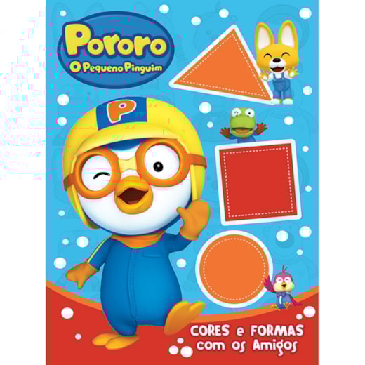 Livro Grampeado Pororo - Cores e formas com os amigos