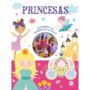 Livro Grampeado Princesas - Livro de atividades com borrachas divertidas em formato de princesas
