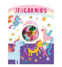 Livro Grampeado Unicórnios - Livro de atividades com borrachas divertidas em formato de unicórnios