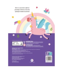 Livro Grampeado Unicórnios - Livro de atividades com borrachas divertidas em formato de unicórnios