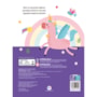 Livro Grampeado Unicórnios - Livro de atividades com borrachas divertidas em formato de unicórnios