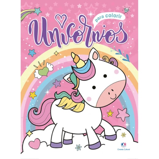 Livro Grampeado Unicórnios para Colorir