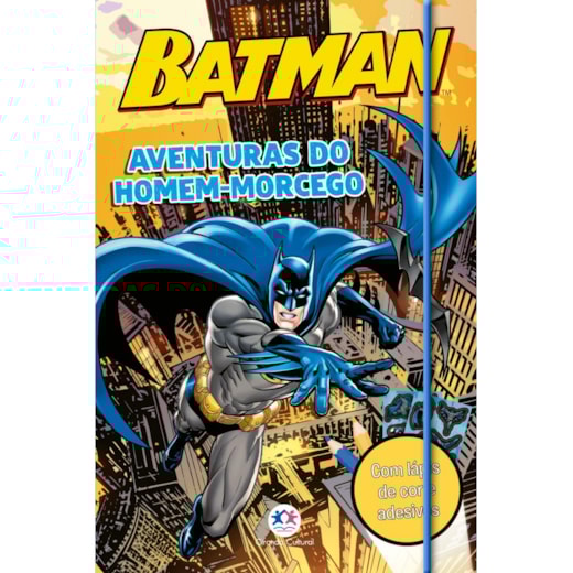 Livro Kit de atividades + lápis de cor Batman: Aventuras do Homem-Morcego
