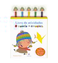 Livro Kit de atividades + lápis de cor Livro de atividades o novelo de emoções