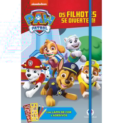 Livro Kit de atividades + lápis de cor Patrulha Canina - Os filhotes se divertem!