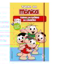 Livro Kit de atividades + lápis de cor Turma da Mônica - Amigos do bairro do Limoeiro