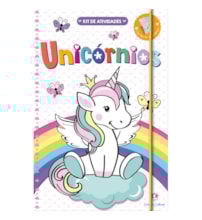 Livro Kit de atividades + lápis de cor Unicórnios