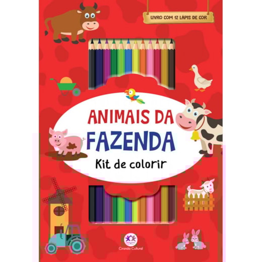 Livro Kit de colorir Animais da fazenda