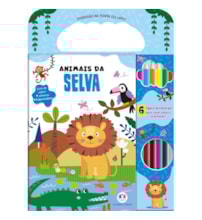 Livro Kit de colorir Animais da selva