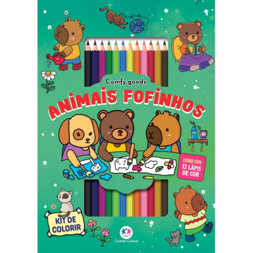Livro Kit de colorir Animais fofinhos