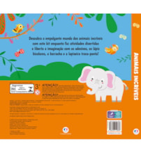 Livro Kit de colorir Animais incríveis - Kit livro com lapiseira, lápis borracha e adesivos