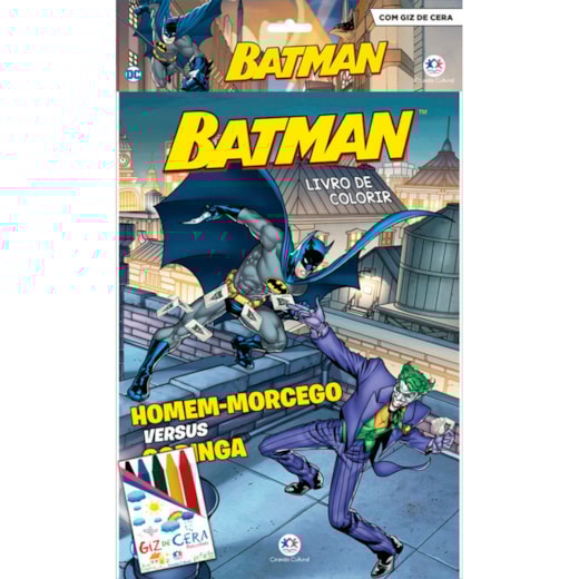 Livro Kit de colorir Batman - com giz de cera
