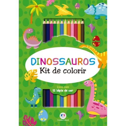 Livro Kit de colorir Dinossauros