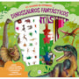 Livro Kit de colorir Dinossauros fantásticos - Kit livro com lapiseira, lápis borracha e adesivos
