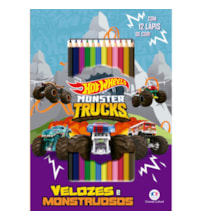 Livro Kit de colorir Hot Wheels - Velozes e monstruosos