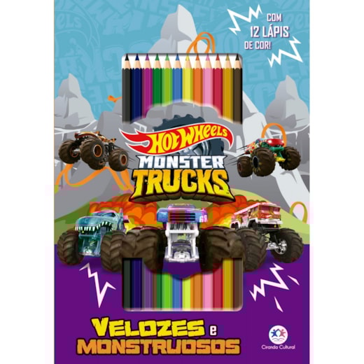 Livro Kit de colorir Hot Wheels - Velozes e monstruosos