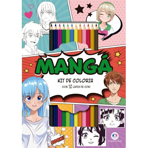 Livro Kit de colorir Mangá