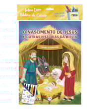 Livro Kit de colorir Meu livro bíblico para colorir - O nascimento de Jesus
