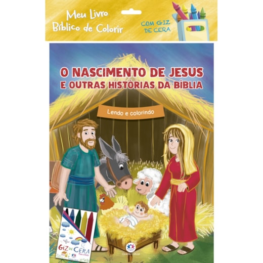 Livro Kit de colorir Meu livro bíblico para colorir - O nascimento de Jesus