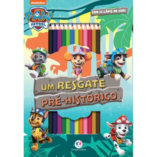 Livro Kit de colorir Patrulha Canina - Um resgate pré-histórico