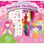 Livro Kit de colorir Princesas encantadas - Kit livro com lapiseira, lápis borracha e adesivos
