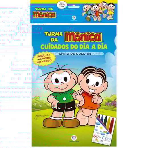 Livro Kit de colorir Turma da Mônica - com giz de cera