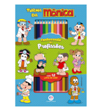 Livro Kit de colorir Turma da Mônica - Conhecendo as profissões