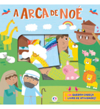 Livro Kit livro com quebra-cabeça A arca de Noé