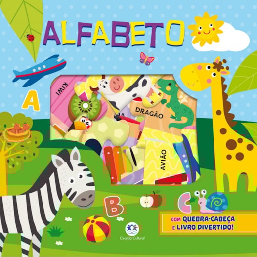 Livro Kit livro com quebra-cabeça Alfabeto