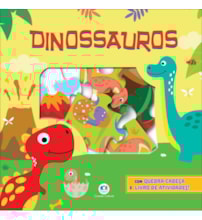 Livro Kit livro com quebra-cabeça Dinossauros