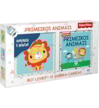 Livro Kit livro com quebra-cabeça Fisher-Price - Primeiros Animais