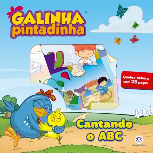 Livro Kit livro com quebra-cabeça Galinha Pintadinha - Cantando o ABC