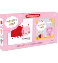 Livro Kit livro com quebra-cabeça Primeiras Cores