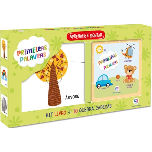 Livro Kit livro com quebra-cabeça Primeiras Palavras