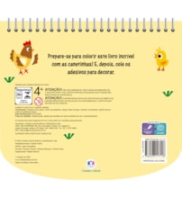 Livro Livro de colorir + canetinhas Animais da fazenda - Livro com canetinha
