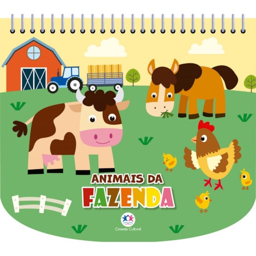 Livro Livro de colorir + canetinhas Animais da fazenda - Livro com canetinha