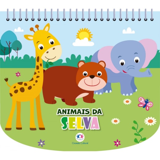 Livro Livro de colorir + canetinhas Animais da selva - Livro com canetinha