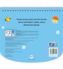 Livro Livro de colorir + canetinhas Animais do mar - Livro com canetinha