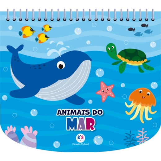 Livro Livro de colorir + canetinhas Animais do mar - Livro com canetinha