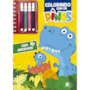 Livro Livro de colorir + canetinhas Colorindo com os dinos