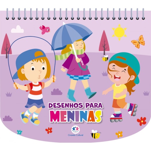 Livro Livro de colorir + canetinhas Desenhos para meninas - Livro com canetinha