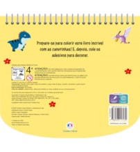 Livro Livro de colorir + canetinhas Dinossauros - Livro com canetinha