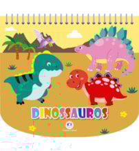 Livro Livro de colorir + canetinhas Dinossauros - Livro com canetinha