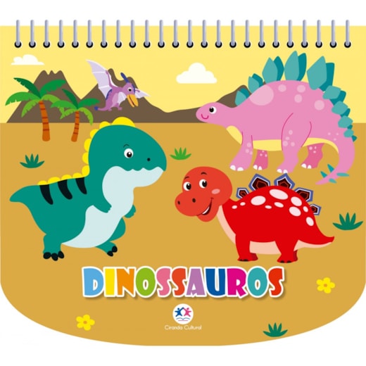 Livro Livro de colorir + canetinhas Dinossauros - Livro com canetinha