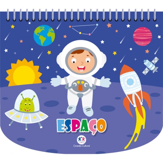 Livro Livro de colorir + canetinhas Espaço - Livro com canetinha