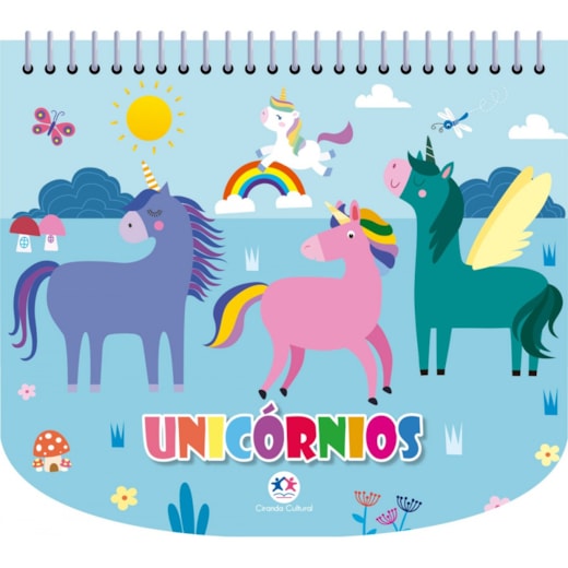 Livro Livro de colorir + canetinhas Unicórnios - Livro com canetinha