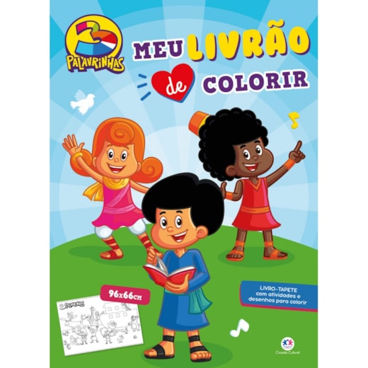 Livro Livro tapete 3 Palavrinhas - Meu livrão de colorir