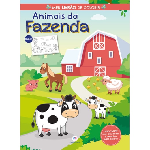 Livro Livro tapete Animais da fazenda - Meu livrão de colorir