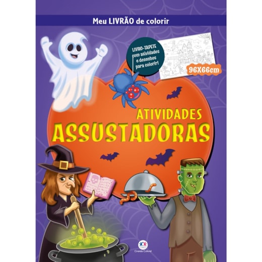 Livro Livro tapete Atividades assustadoras - Meu livrão de colorir