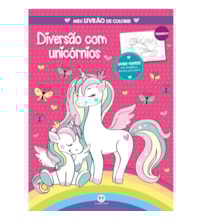Livro Livro tapete Diversão com unicórnios - Meu livrão de colorir